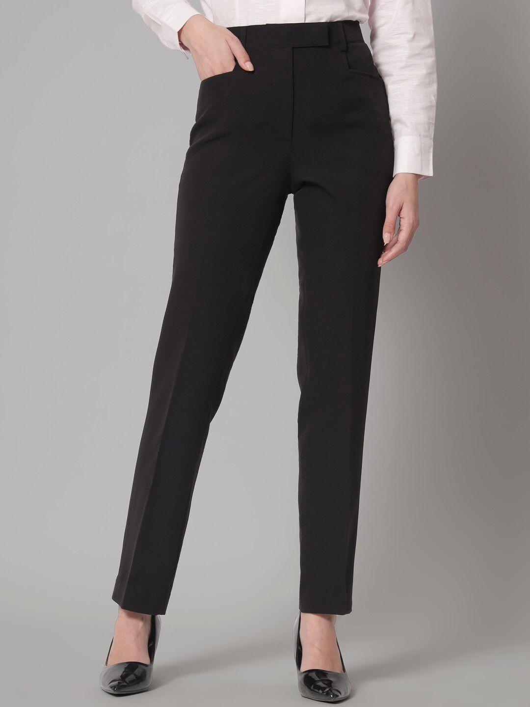 powersutra women comfort mid rise formal trousers