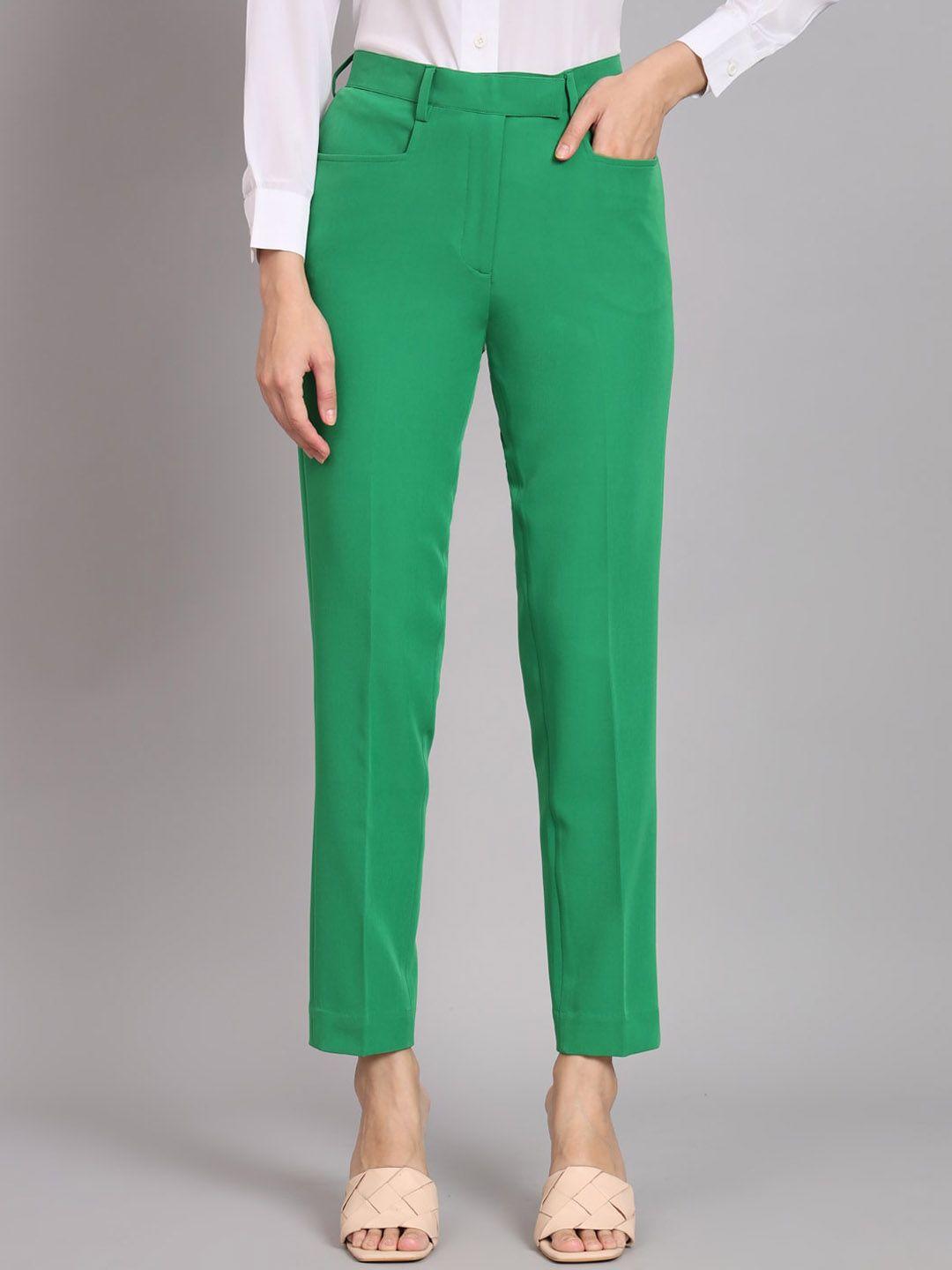 powersutra women green original easy wash trousers