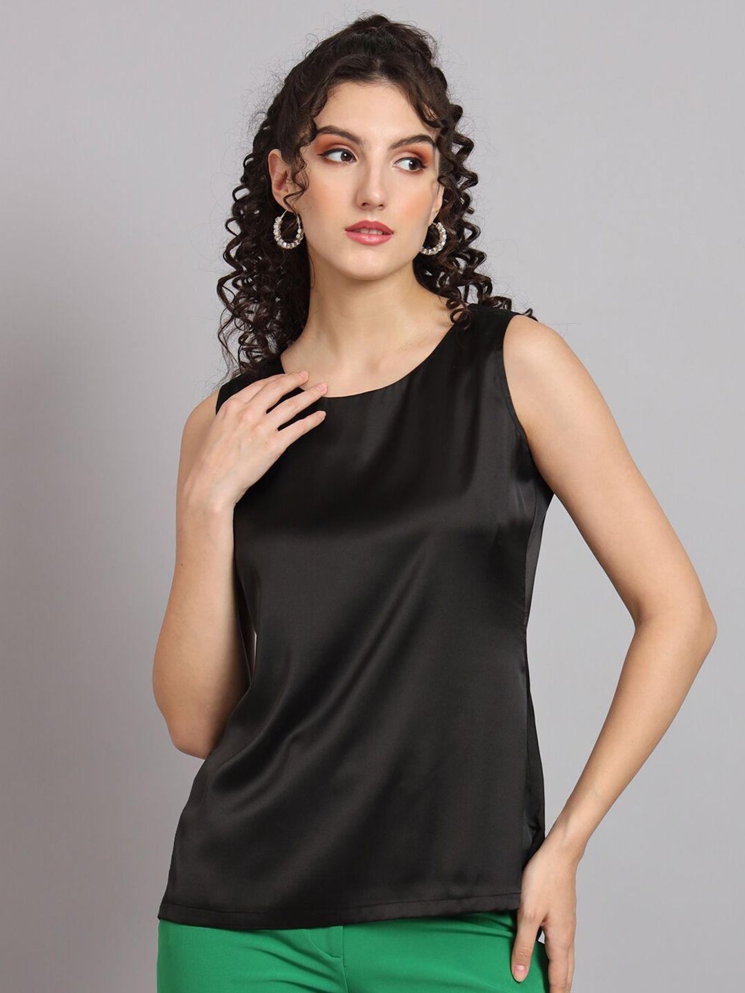 powersutra black satin top