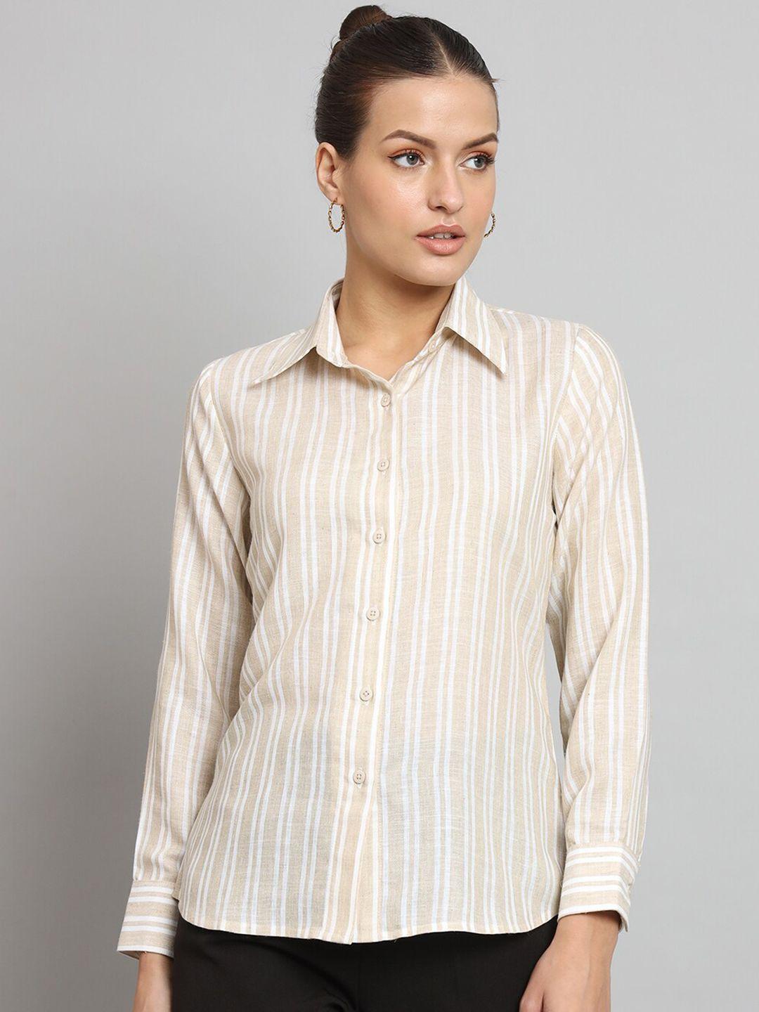 powersutra classic striped casual shirt