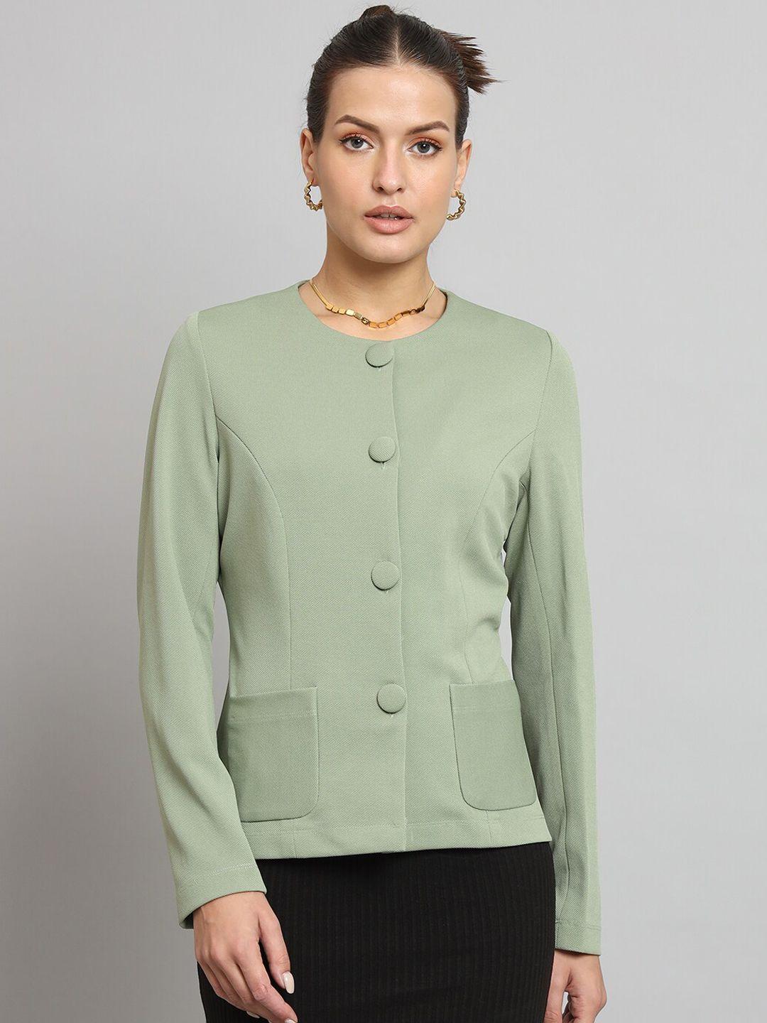 powersutra collarless open front jacket