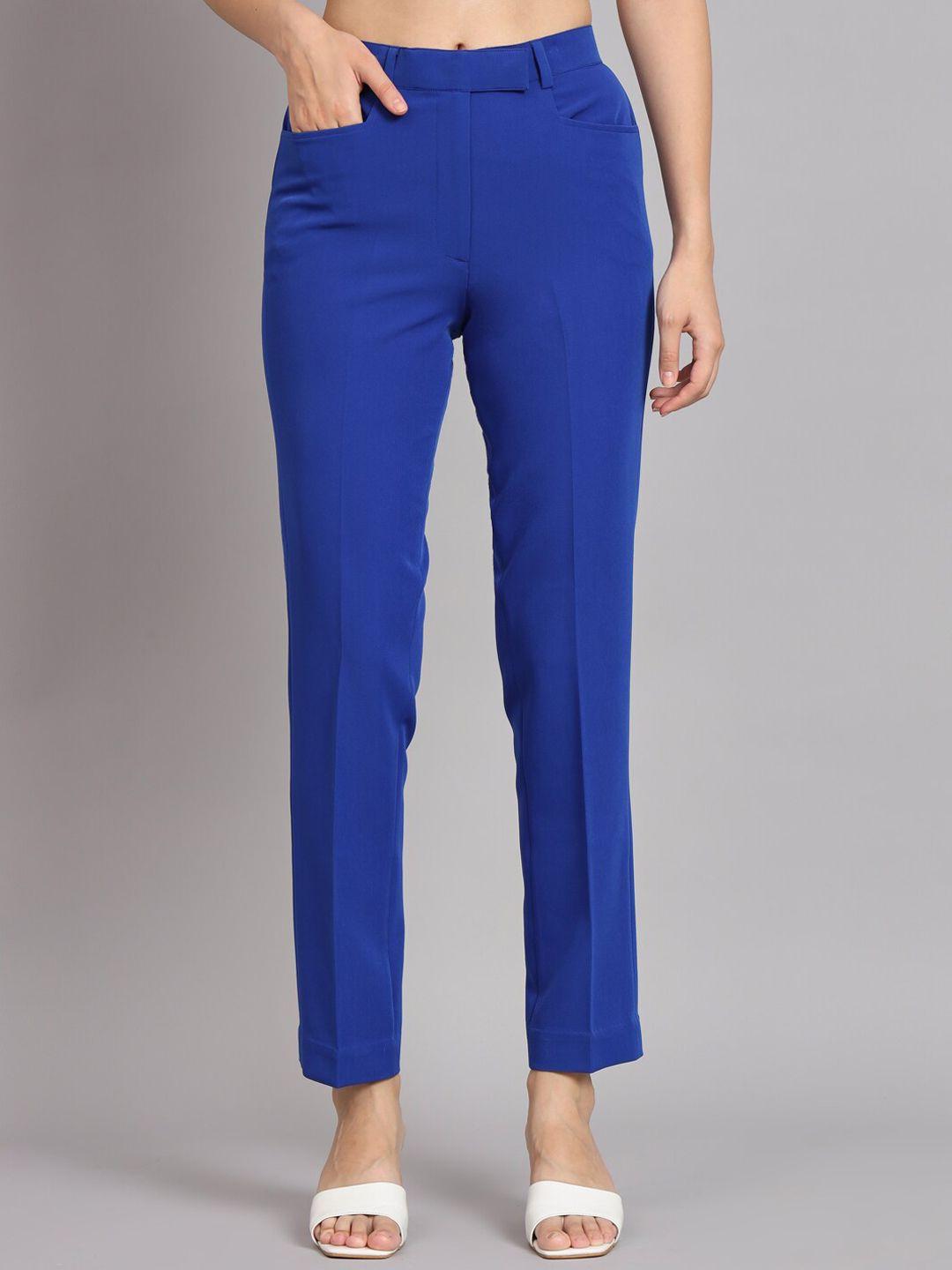 powersutra women blue original easy wash trousers