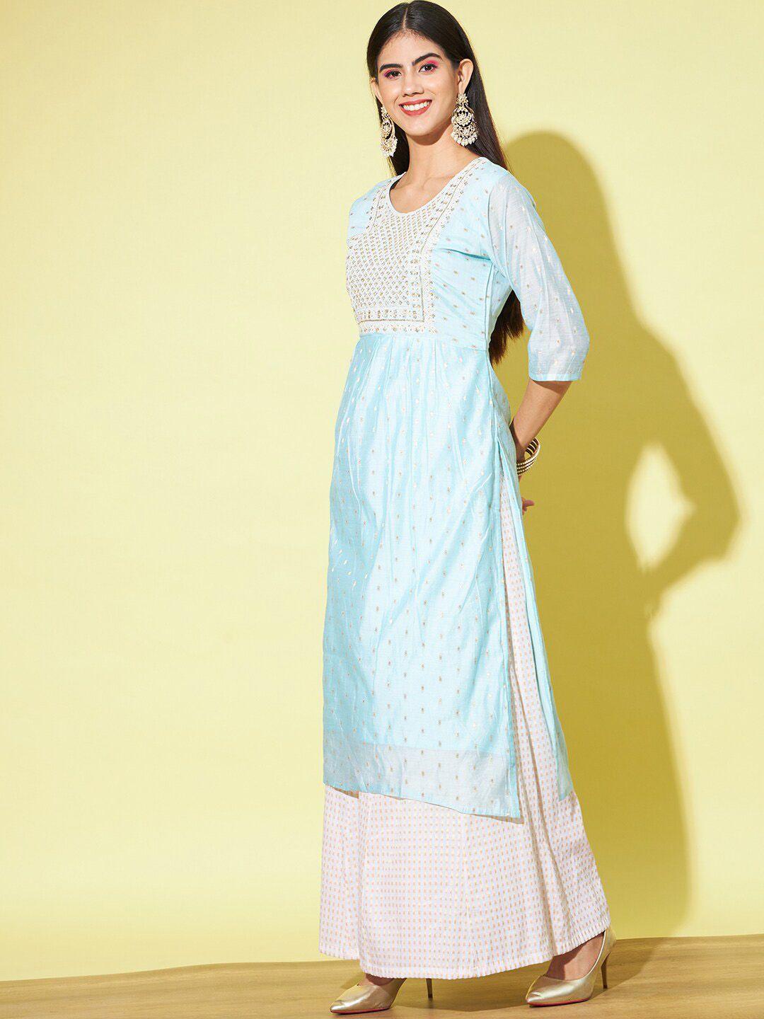 pptoss ethnic motifs printed modal a-line kurta