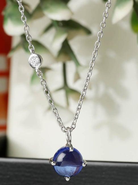 praavy 92.5 sterling silver heart of the ocean necklace for women