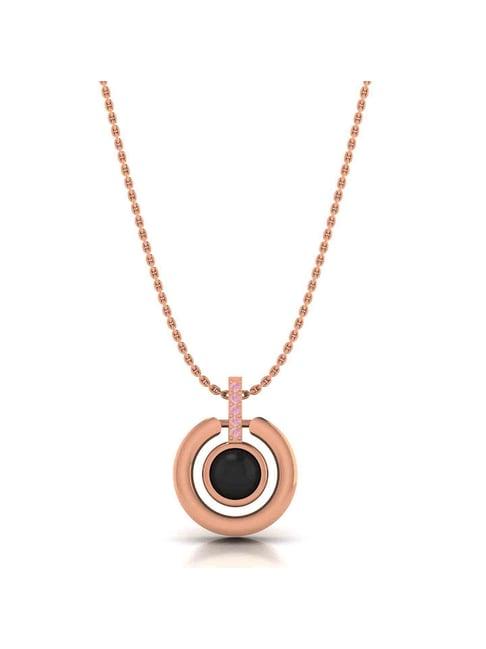 praavy 92.5 sterling silver pink point of focus necklace for women