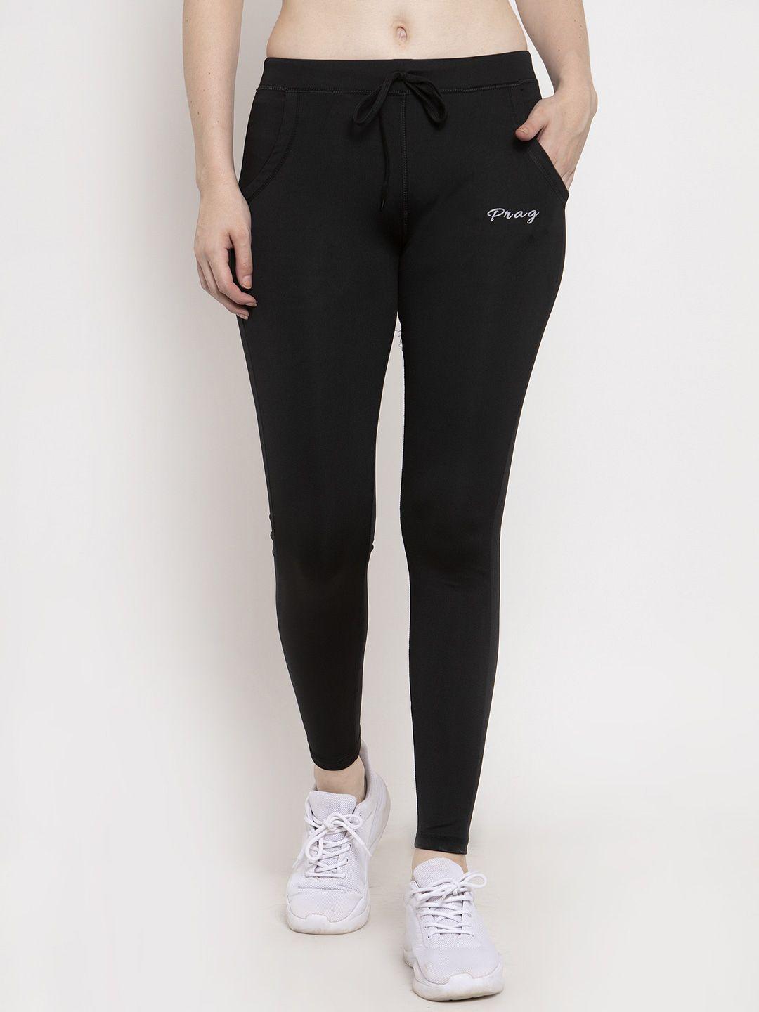 prag & co woman black rapid dry-fit yoga pants