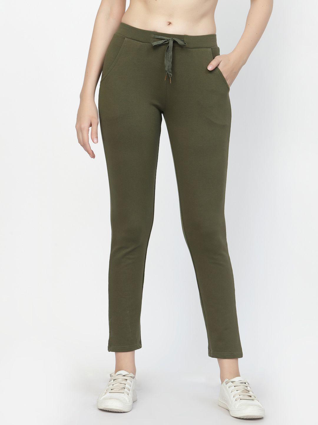 prag & co women antimicrobial mid-rise track pant