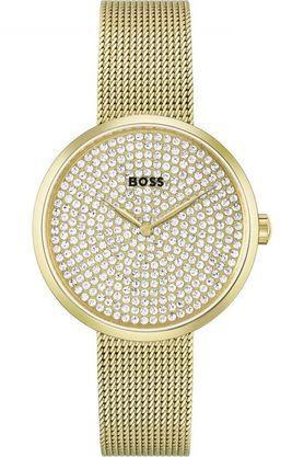 praise gold dial stainless steel analog watch for women - 1502659