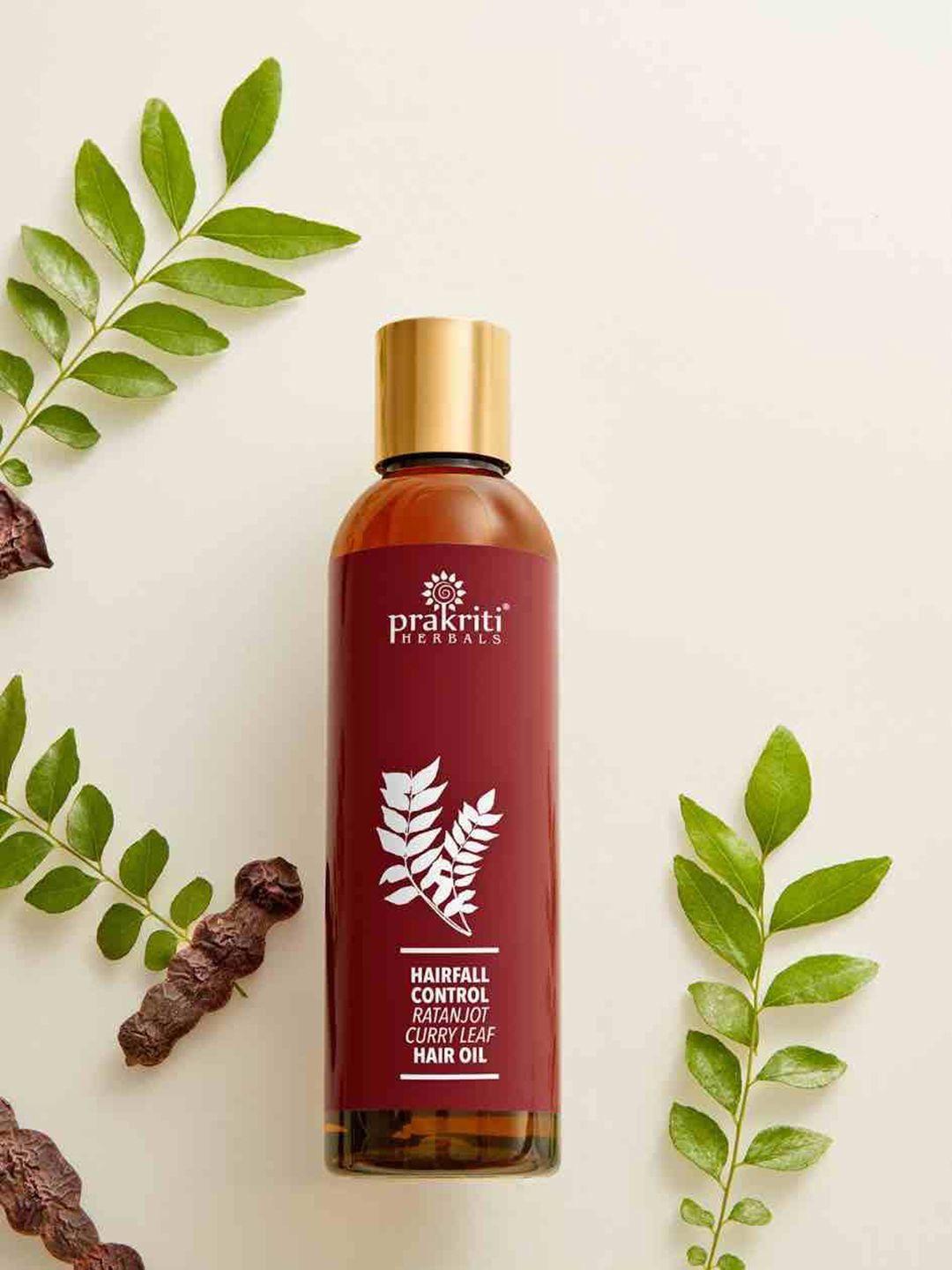 prakriti herbals hairfall control ratanjot curry leaf hair oil - 120ml