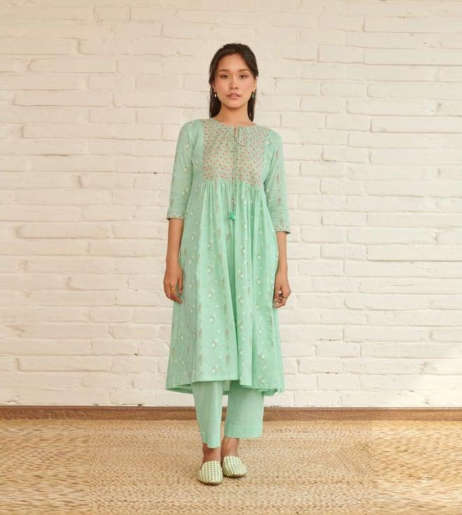 prakriti jaipur blue peony kurta