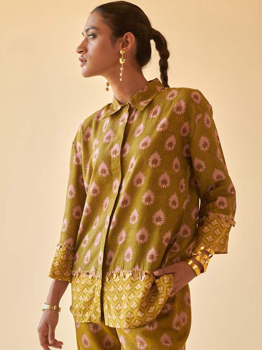 prakriti jaipur floral printed tunic with trousers