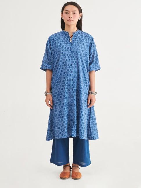 prakriti jaipur indigo kaftan kurta