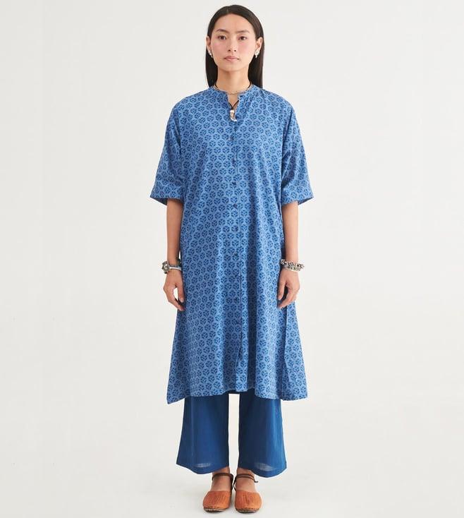 prakriti jaipur indigo kaftan kurta