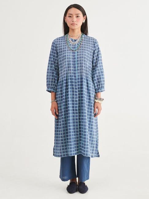 prakriti jaipur indigo pintucked kurta