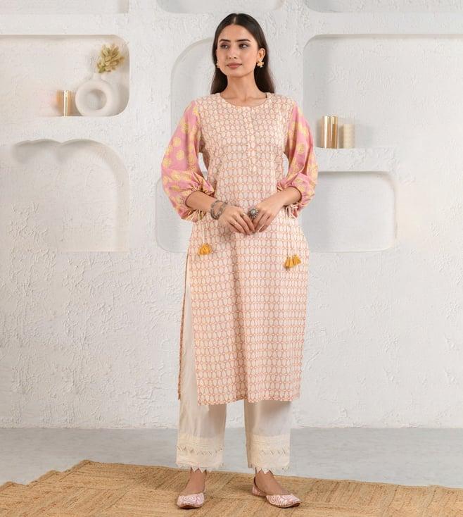 prakriti jaipur peach boho kurta