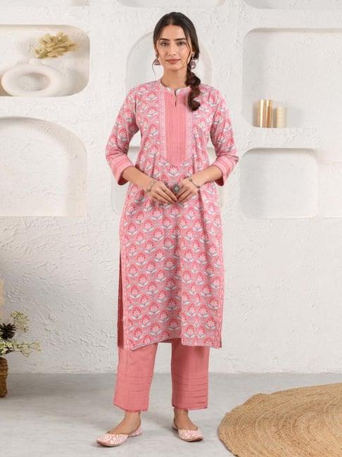 prakriti jaipur pink & blue sequins kurta