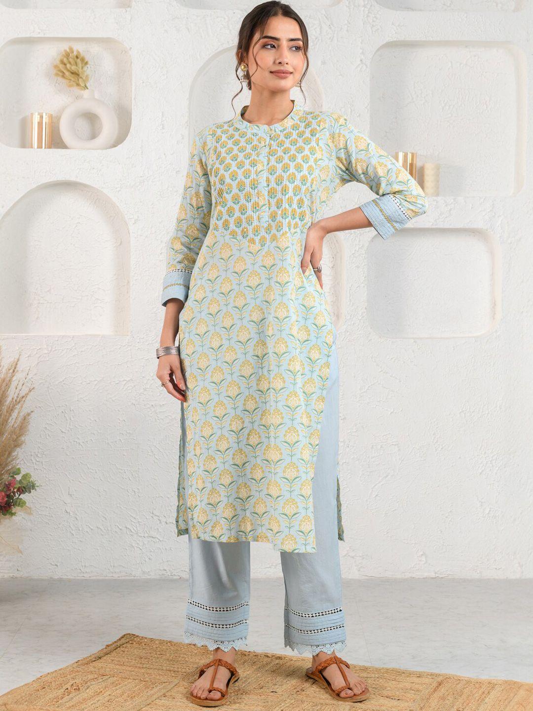 prakriti jaipur women ethnic motifs printed cotton straight kurta