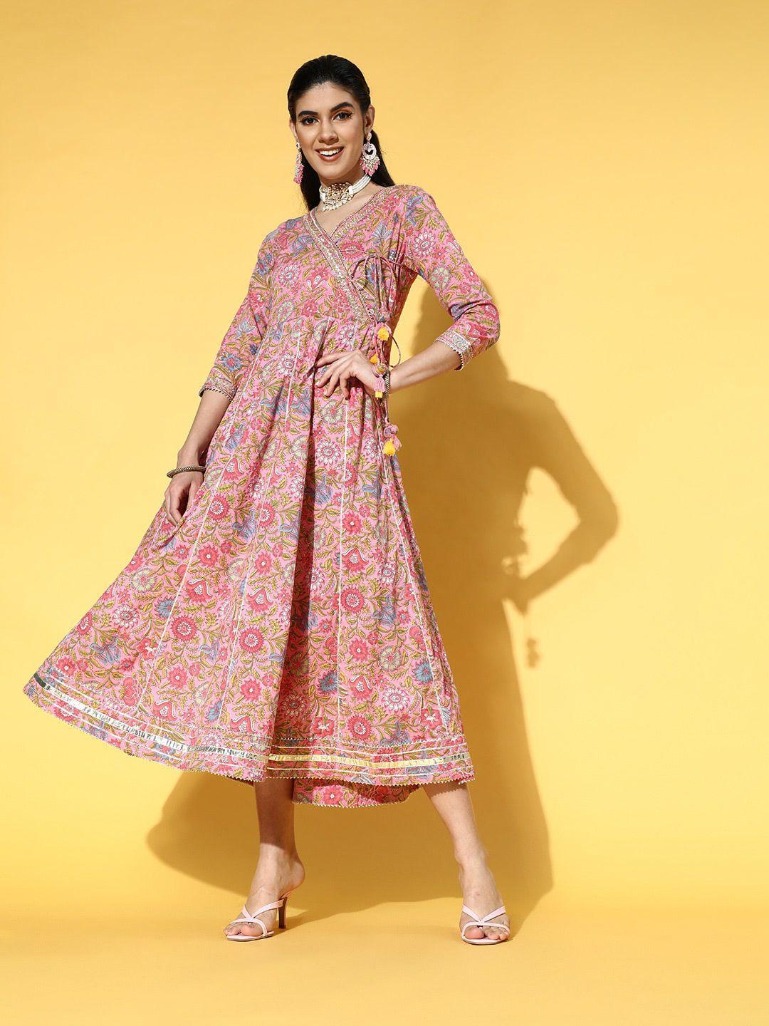 prakrti floral printed cotton dress