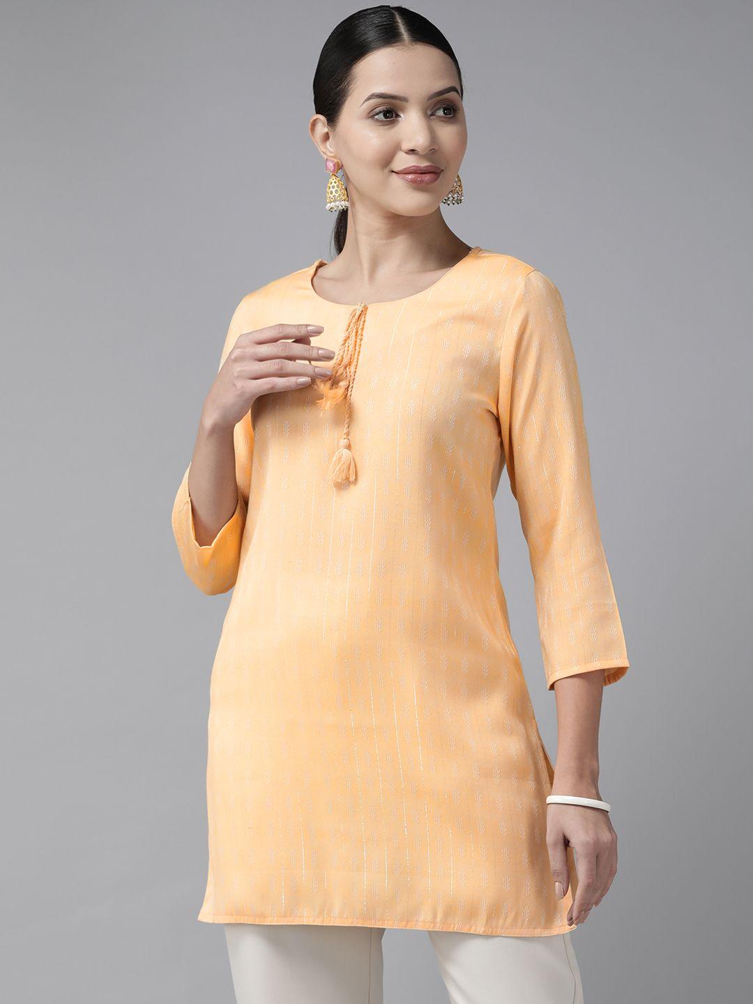 prakrti floral printed dobby kurta