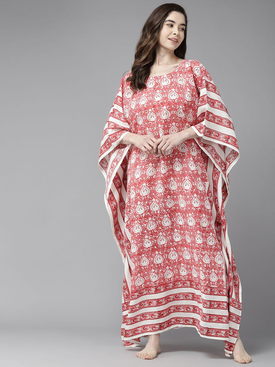 prakrti printed cotton maxi nightdress