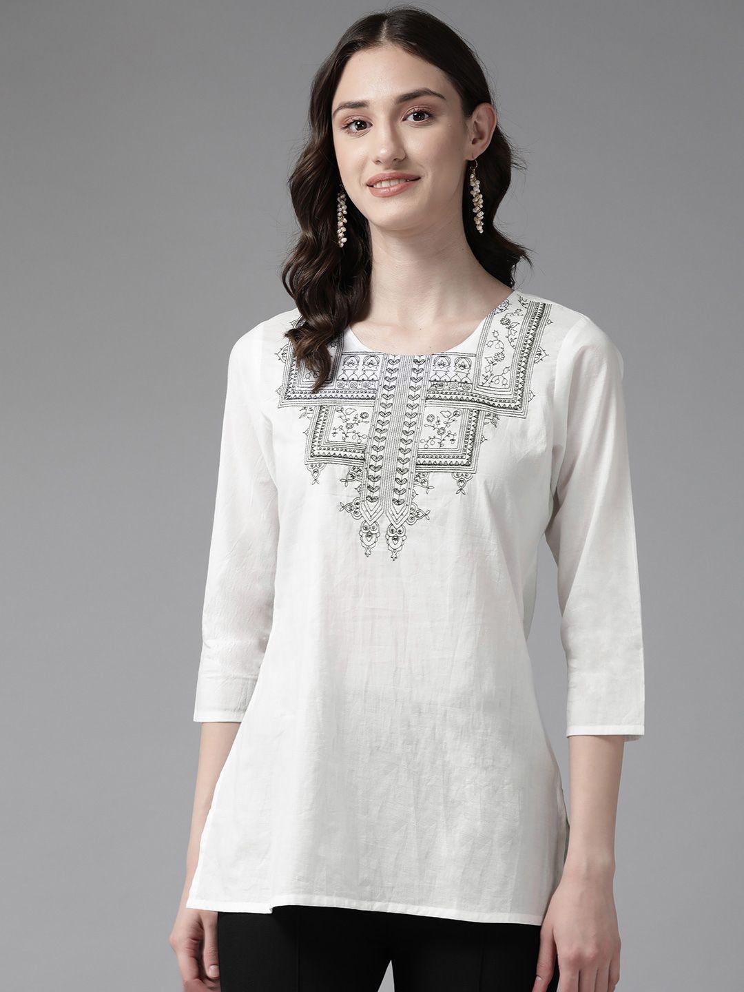 prakrti women embroidered cotton top