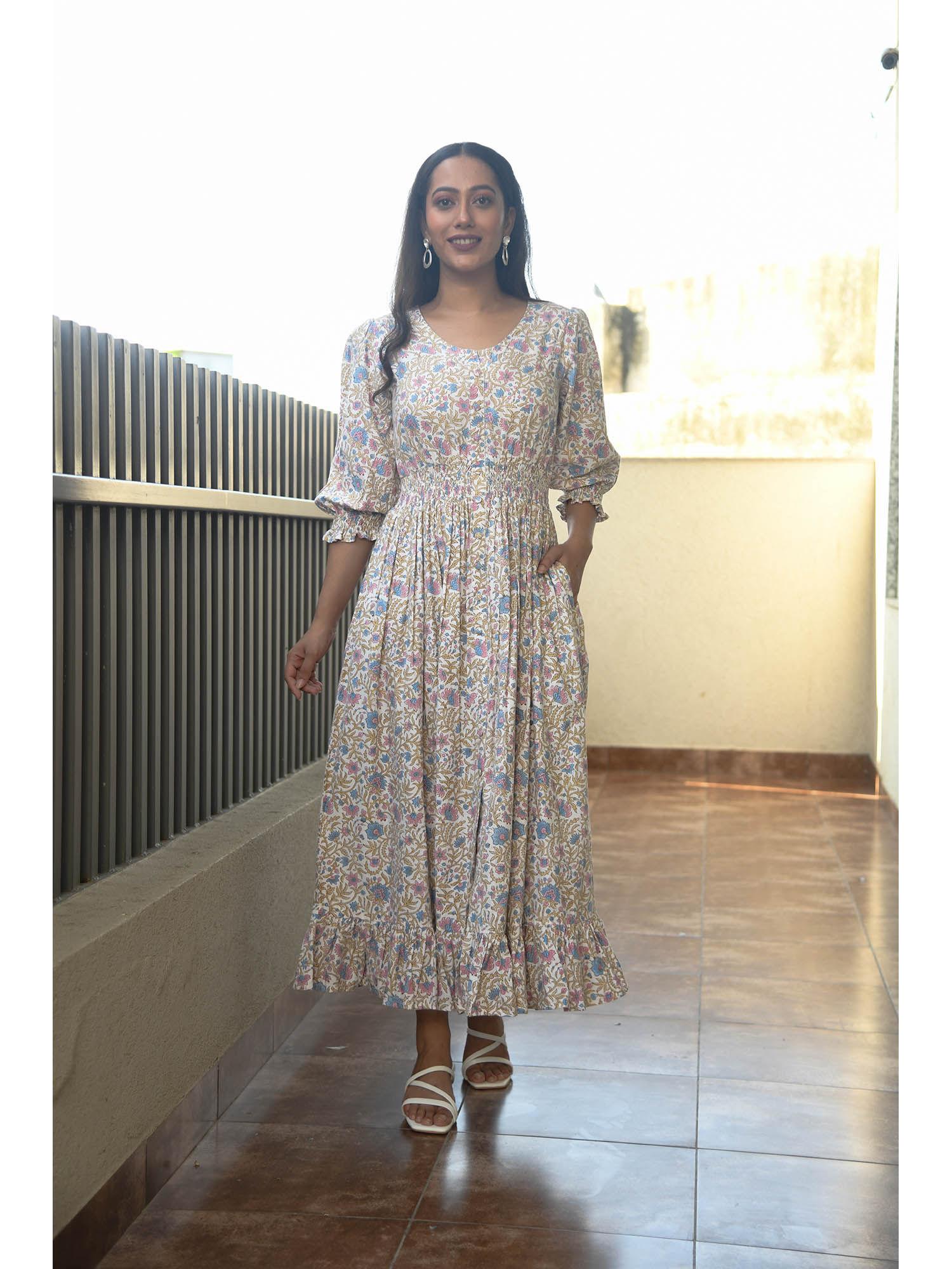 prashi jaal block printed comfy dress