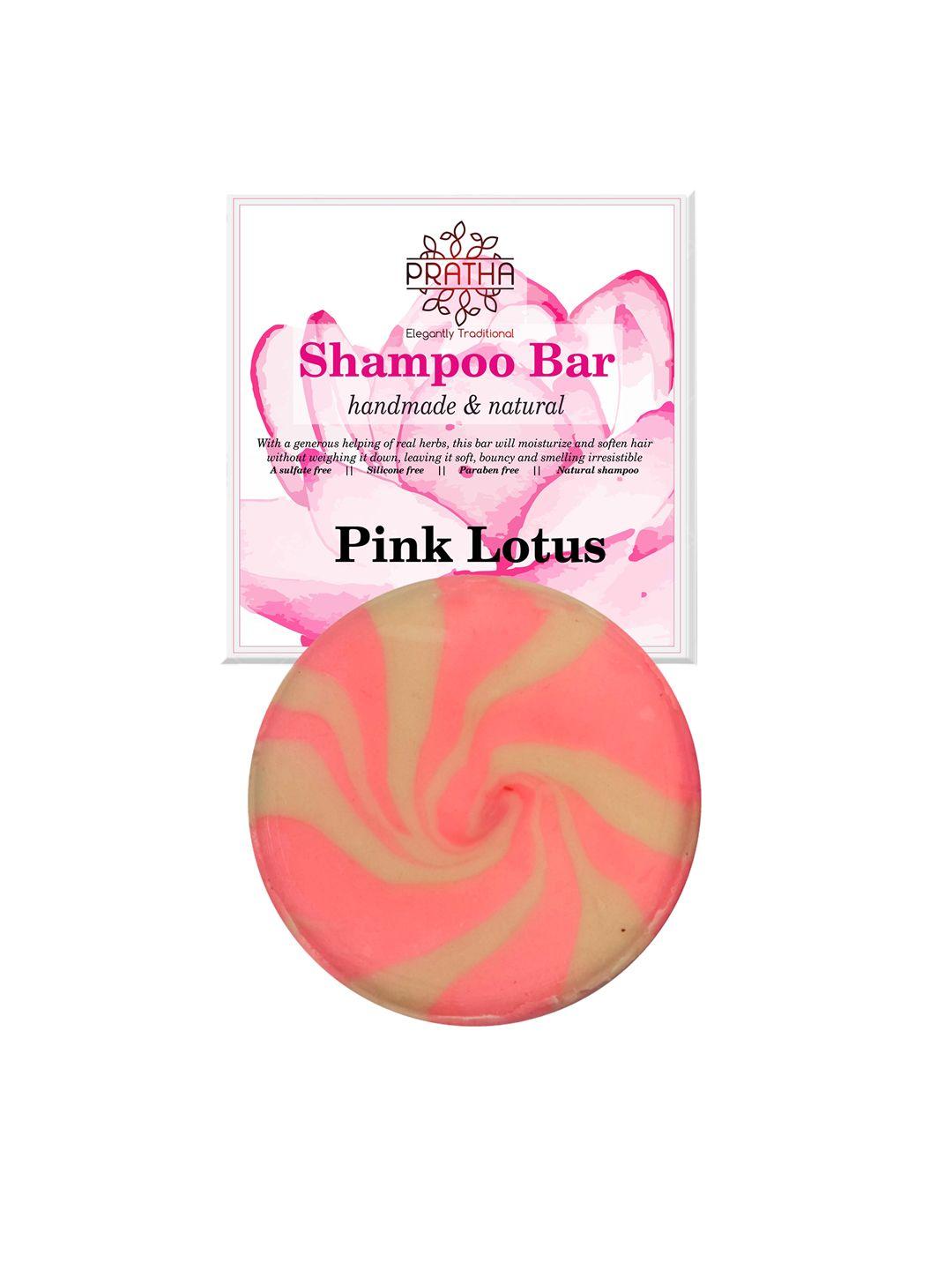 pratha pink lotus shampoo bar 80gm