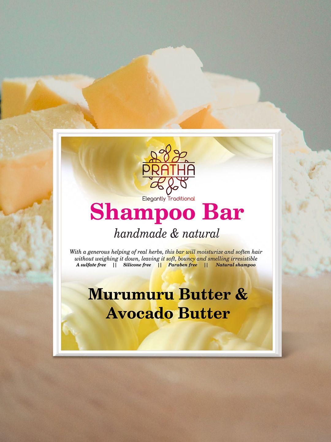 pratha handmade & natural volumizing murumuru butter & avocado butter shampoo bar - 80 gm
