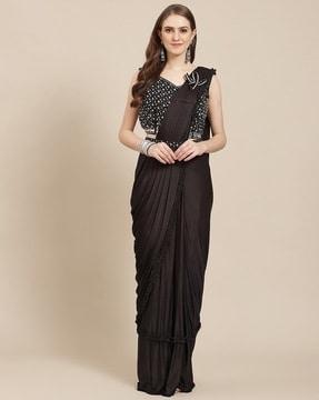 pre-stitched lycra saree