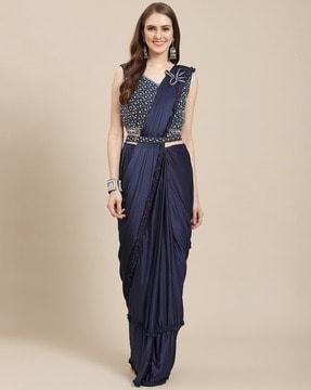 pre-stitched lycra saree