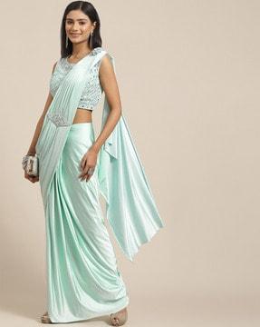 pre-stitched ruffle saree