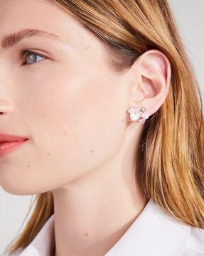 precious pansy cluster studs