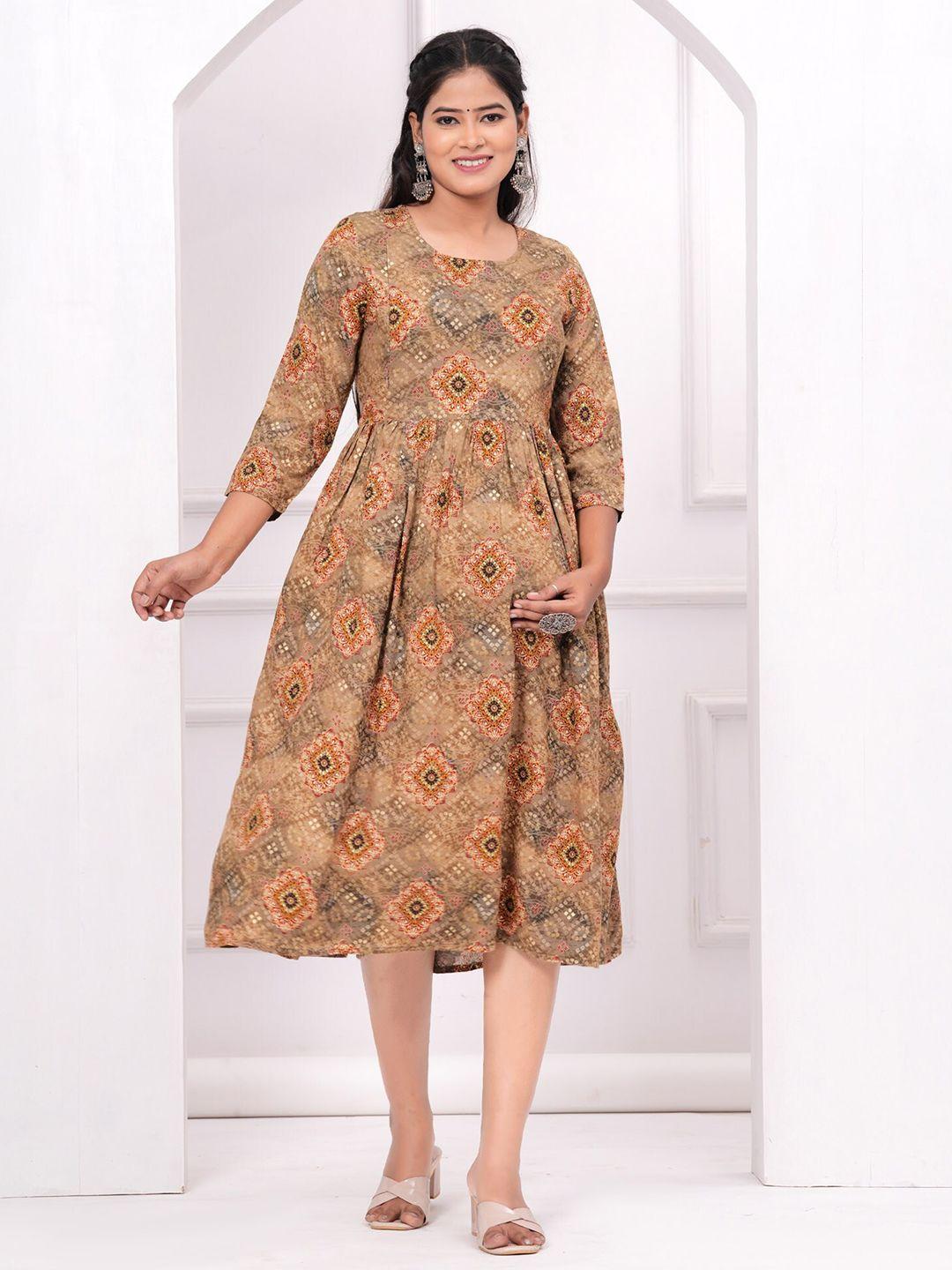 preksha ethnic motifs printed maternity ethnic dress