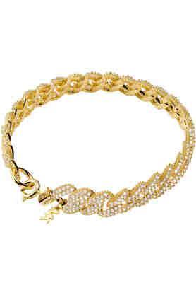 premium gold crystal womens bracelet - mkc1427an710