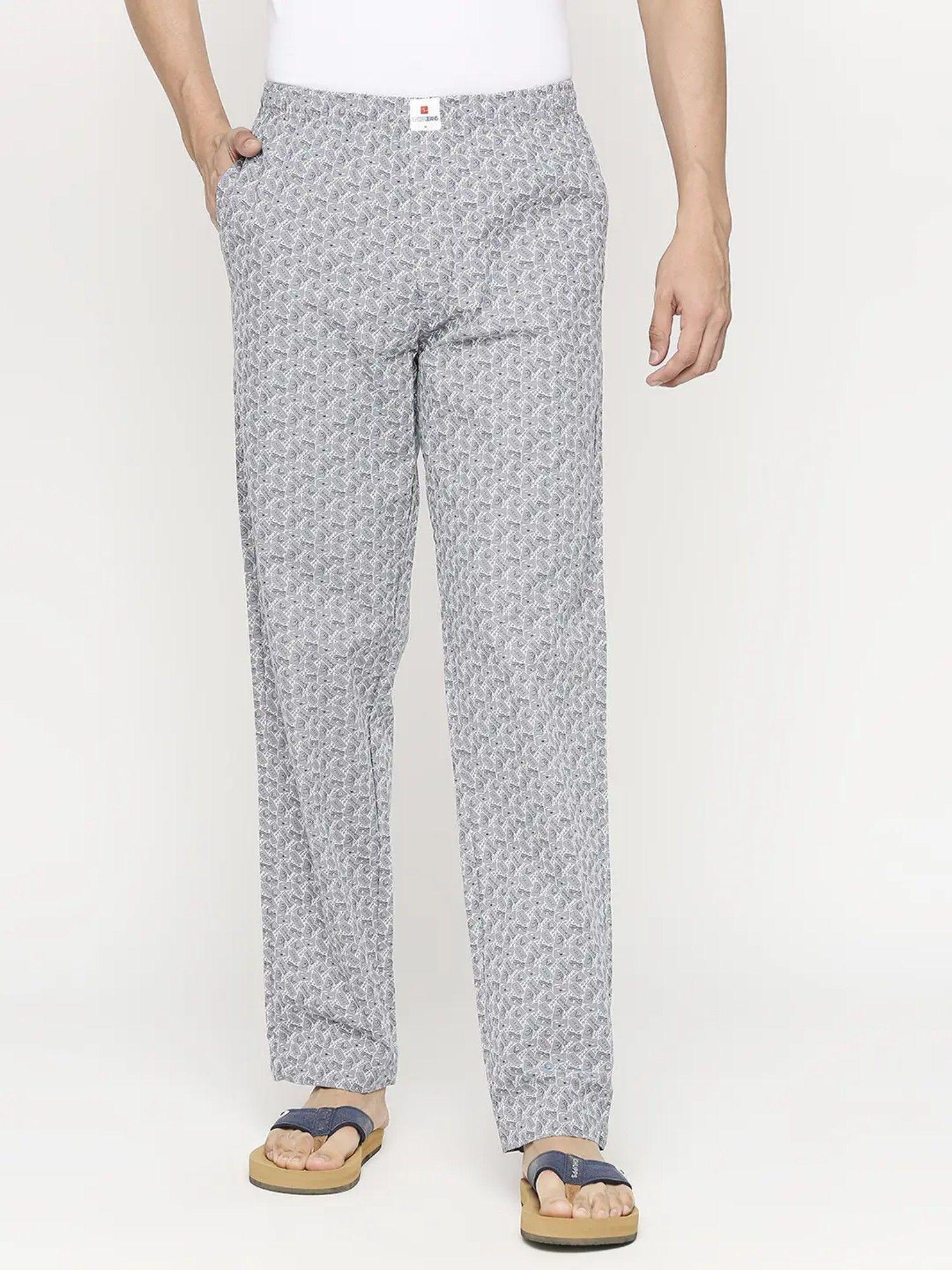 premium printed men grey pyjama