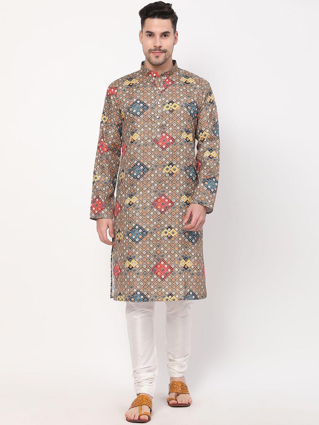 premroop- the style you love ethnic motif printed mandarin collar kurta