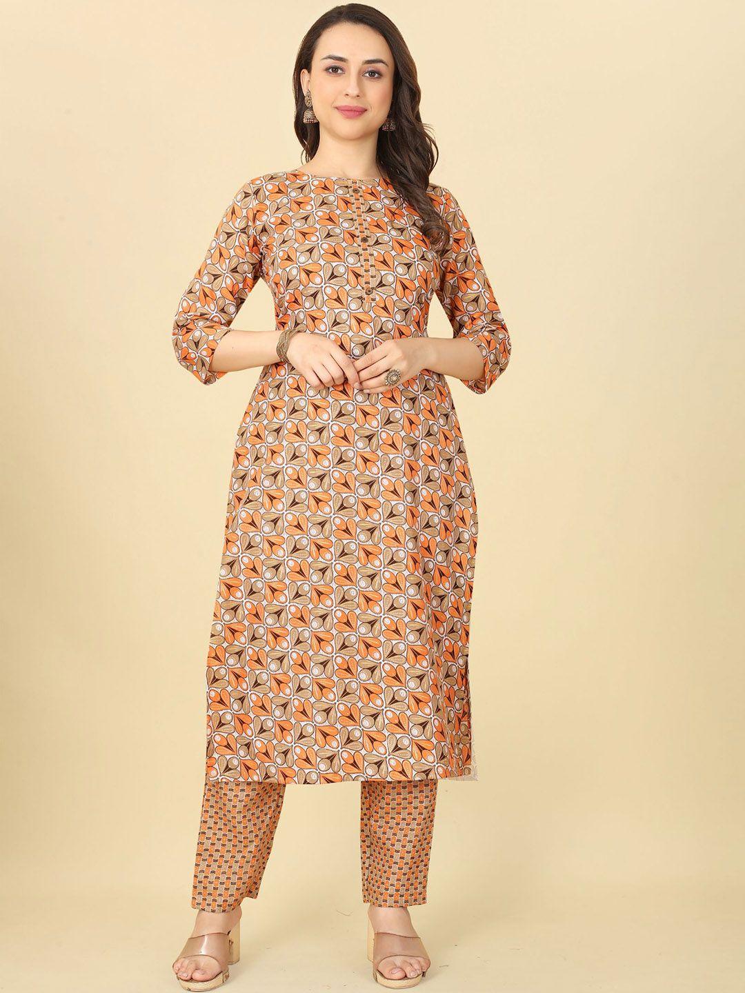 premroop- the style you love floral printed kurta with trousers