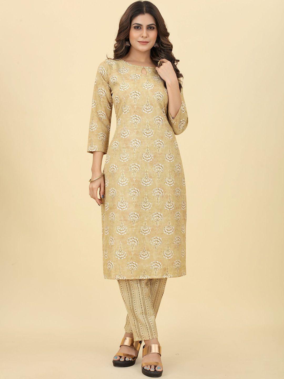 premroop- the style you love floral printed kurta with trousers