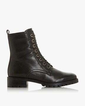 prestone lace-up mid-calf boots