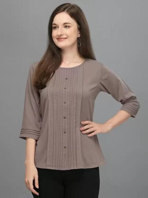 prettify grey regular fit top