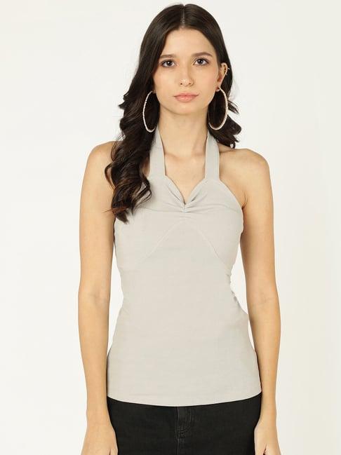 prettify grey regular fit top