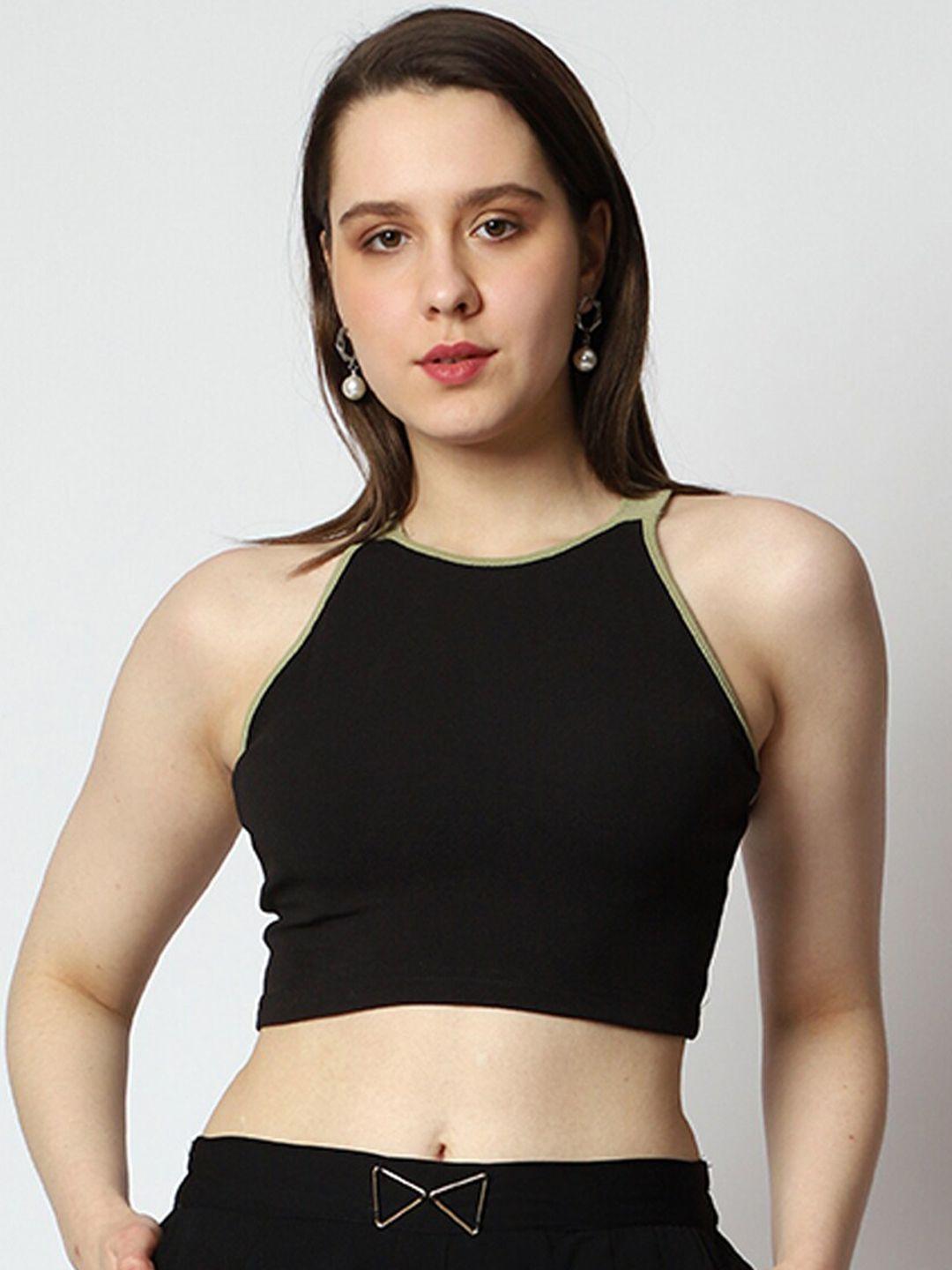 prettify sleeveless fitted crop top