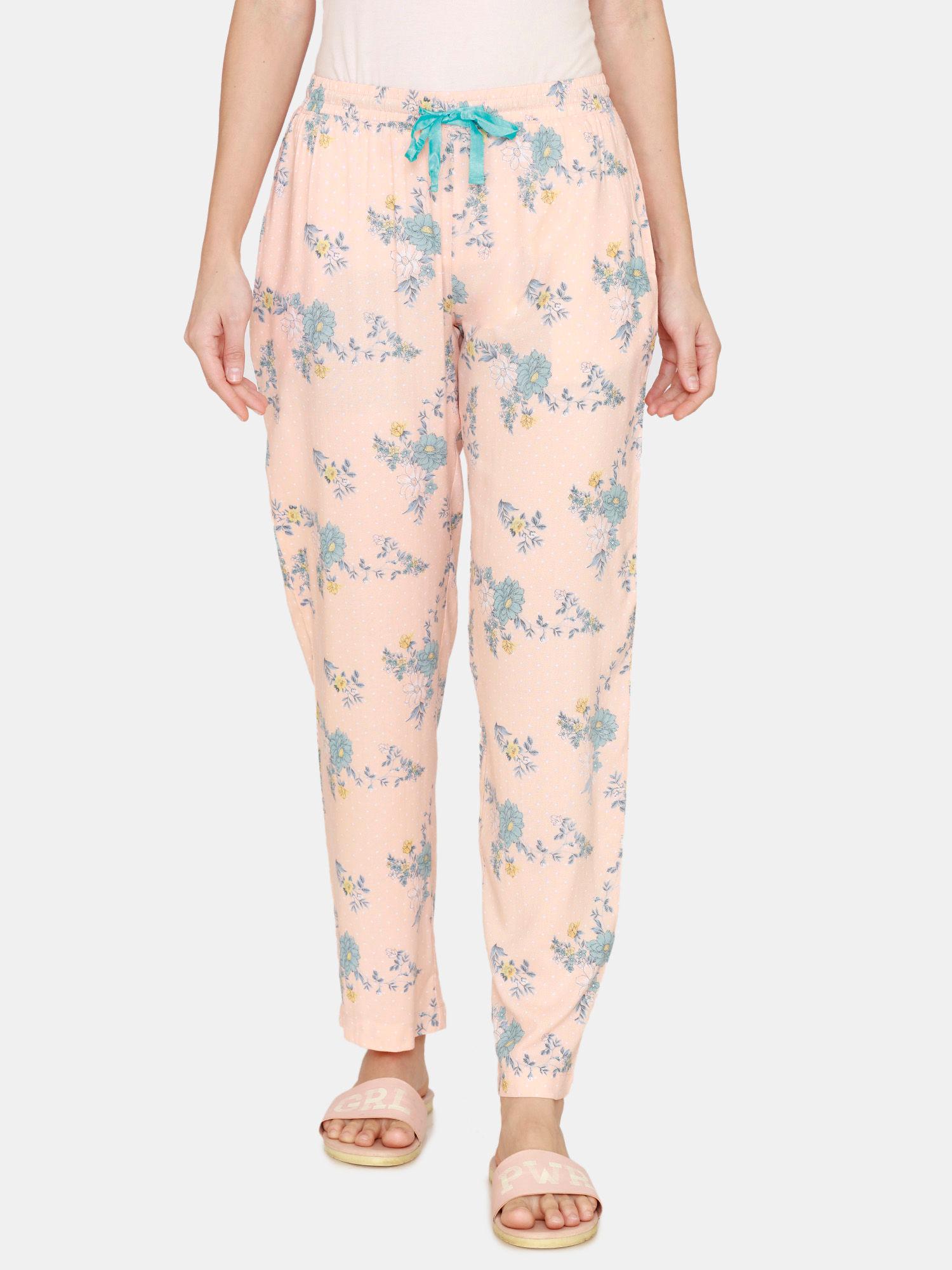 pretty floral woven pyjama - coral reef