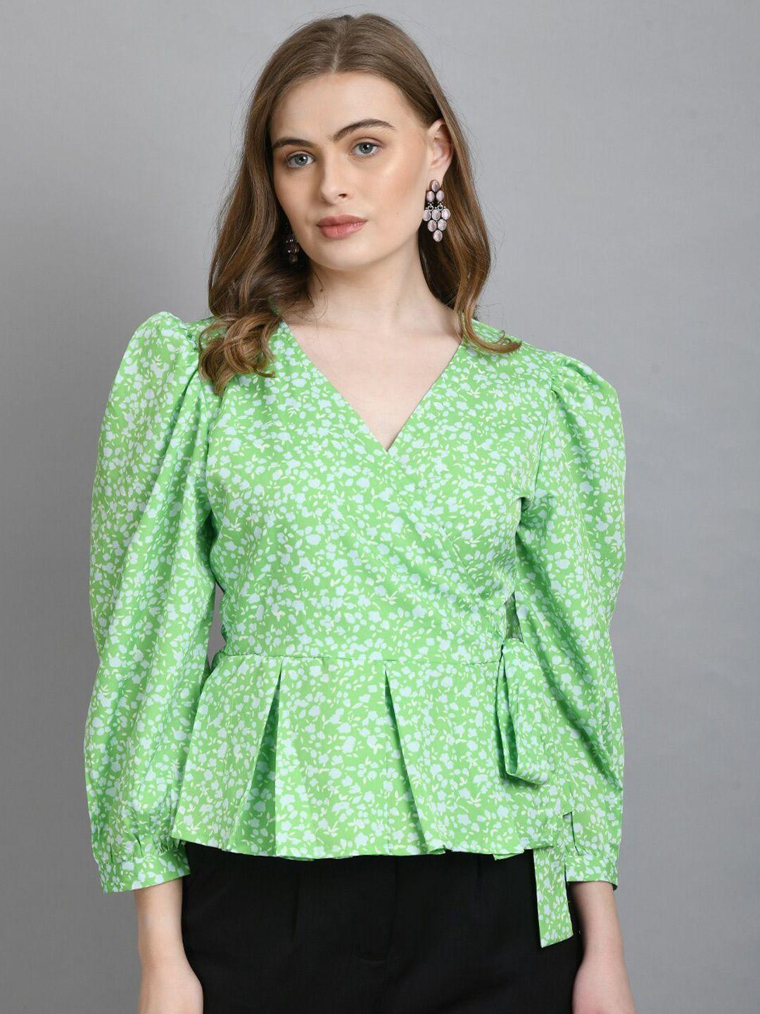 pretty loving thing floral printed wrap top