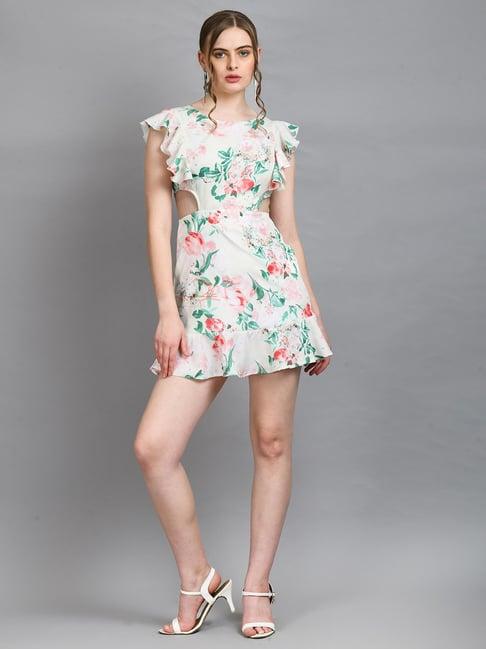 pretty loving thing white printed a line dress