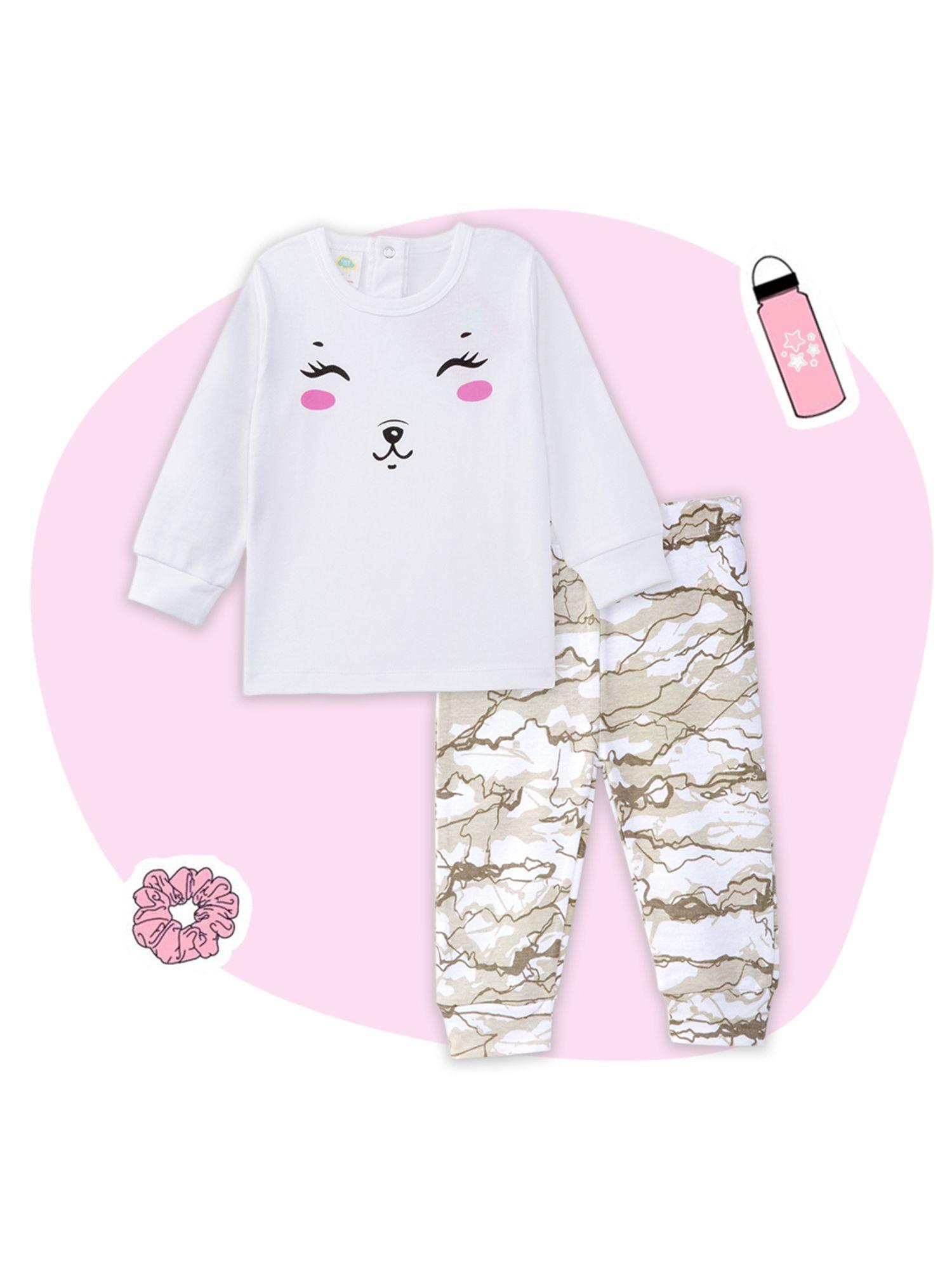 pretty please t-shirt with pyjama (set of 2)