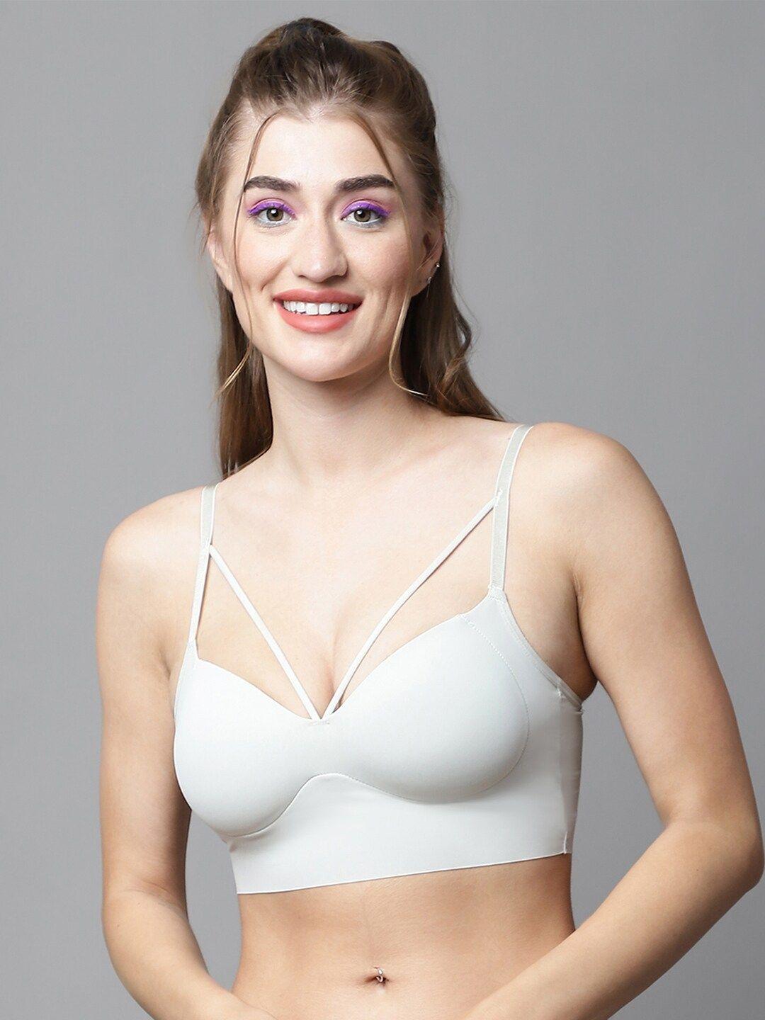 prettycat medium coverage non-wired lightly padded bralette bra