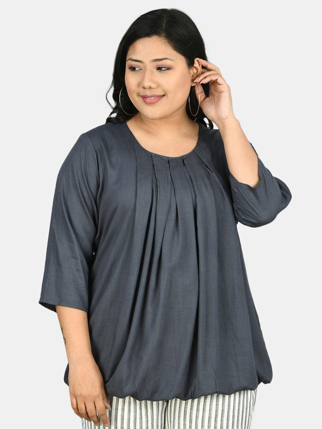 prettyplus by desinoor.com grey  kurti