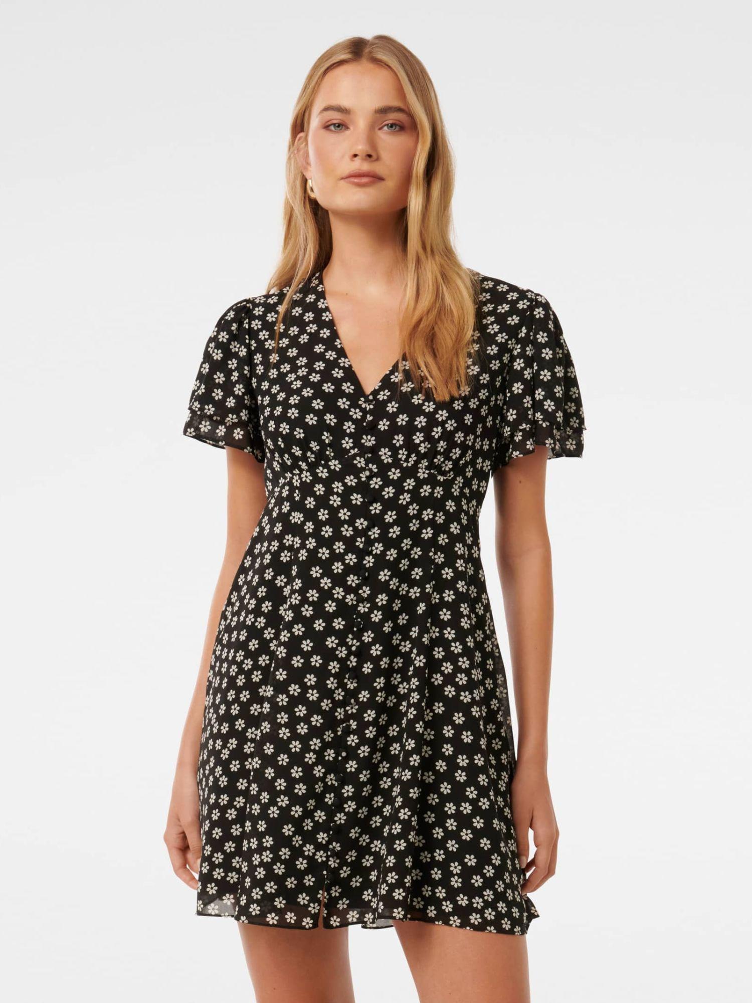 pria button through mini dress