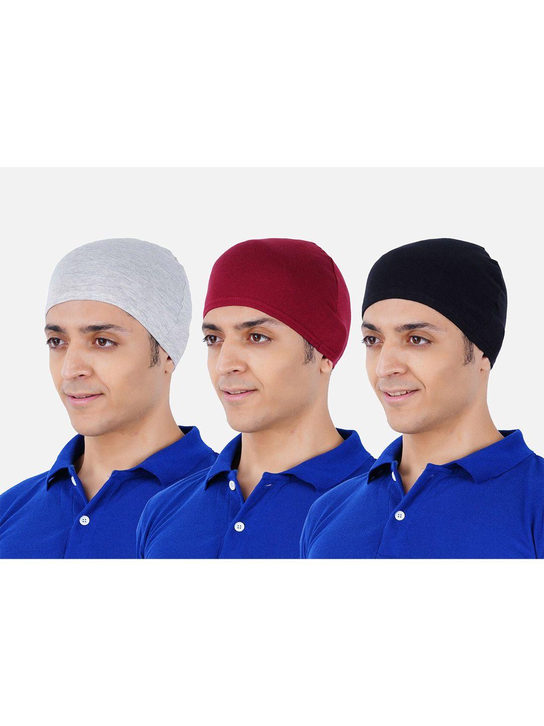 pride apparel men pack of 3 pure cotton beanie